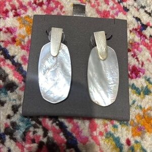 Kendra Scott gold and pearl Aragon Dangle Earrings